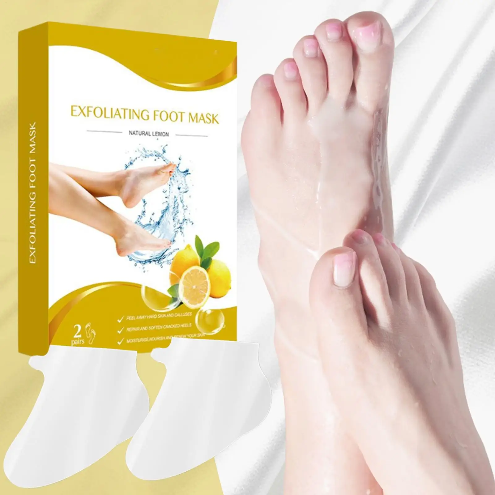 フットエクスフォリエーター ピーリングマスク 2ペア フットエクスフォリエーター 角質リムーバー 男性用 女性用 旅行 毎日のルーチン ワークアウト後の回復