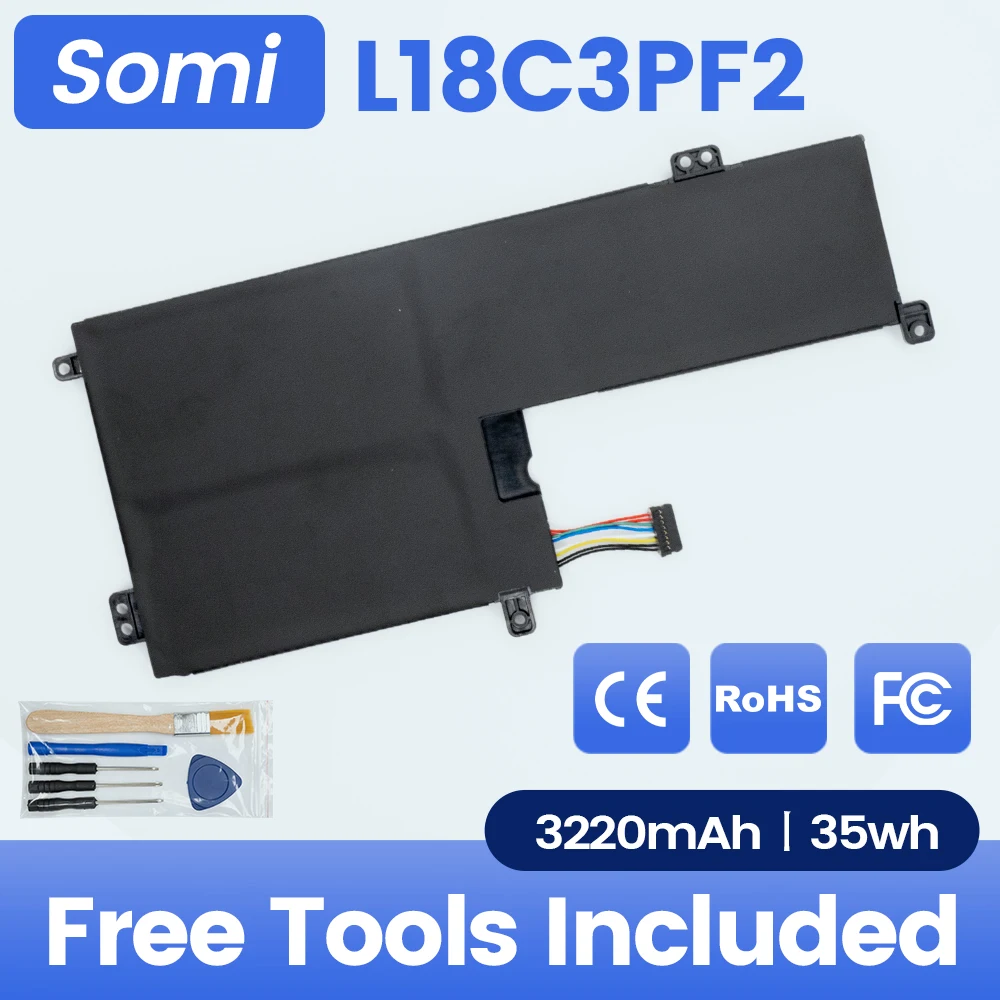 SOMI L18C3PF2 L18D3PF1 Laptop Battery For Lenovo IdeaPad L340-17IRH 17IWL 17API 15IWL V155-15API S540-15 L18L3PF1,L18M3PF2,5B10T
