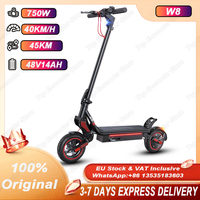 E-Scooter 750W Motor 48V14Ah W8 Battery APP Connection Program Foldable Electric Scooter Adult Commuting Electric Scooter