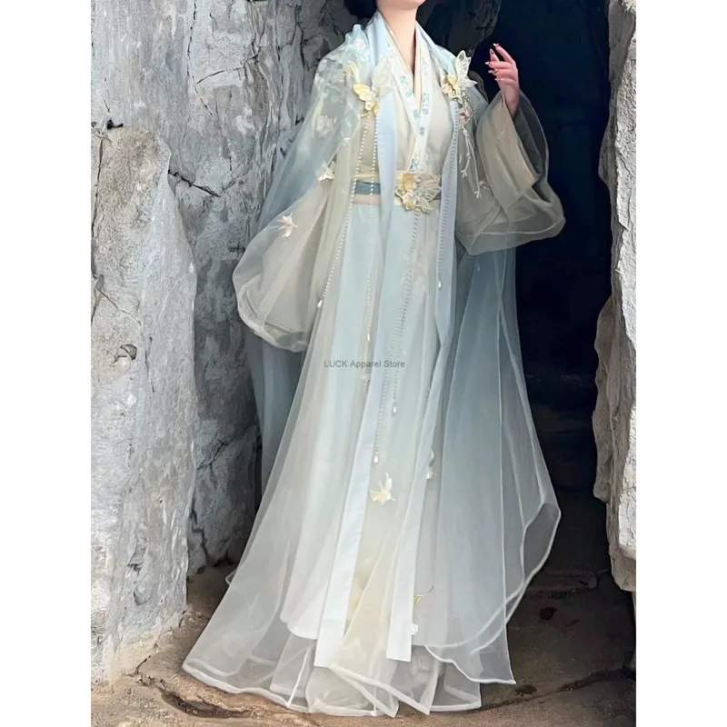 

Hanfu Women's New Spring/Summer Women's Clothing Jin Made Adult Ancient Clothing Embroidered Waist Length Ru Skirt