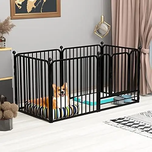 

Dog Panel Pet Playpen Pen Bunny fence Indoor Outdoor Fence Playpen Heavy Duty Exercise Pen Dog Crate Cage Kennel (55" L x 27.5"