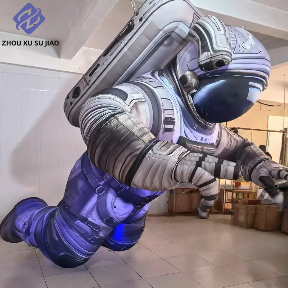 

Giant inflatable astronaut, with a white LED inflatable model, decorated against astronauts