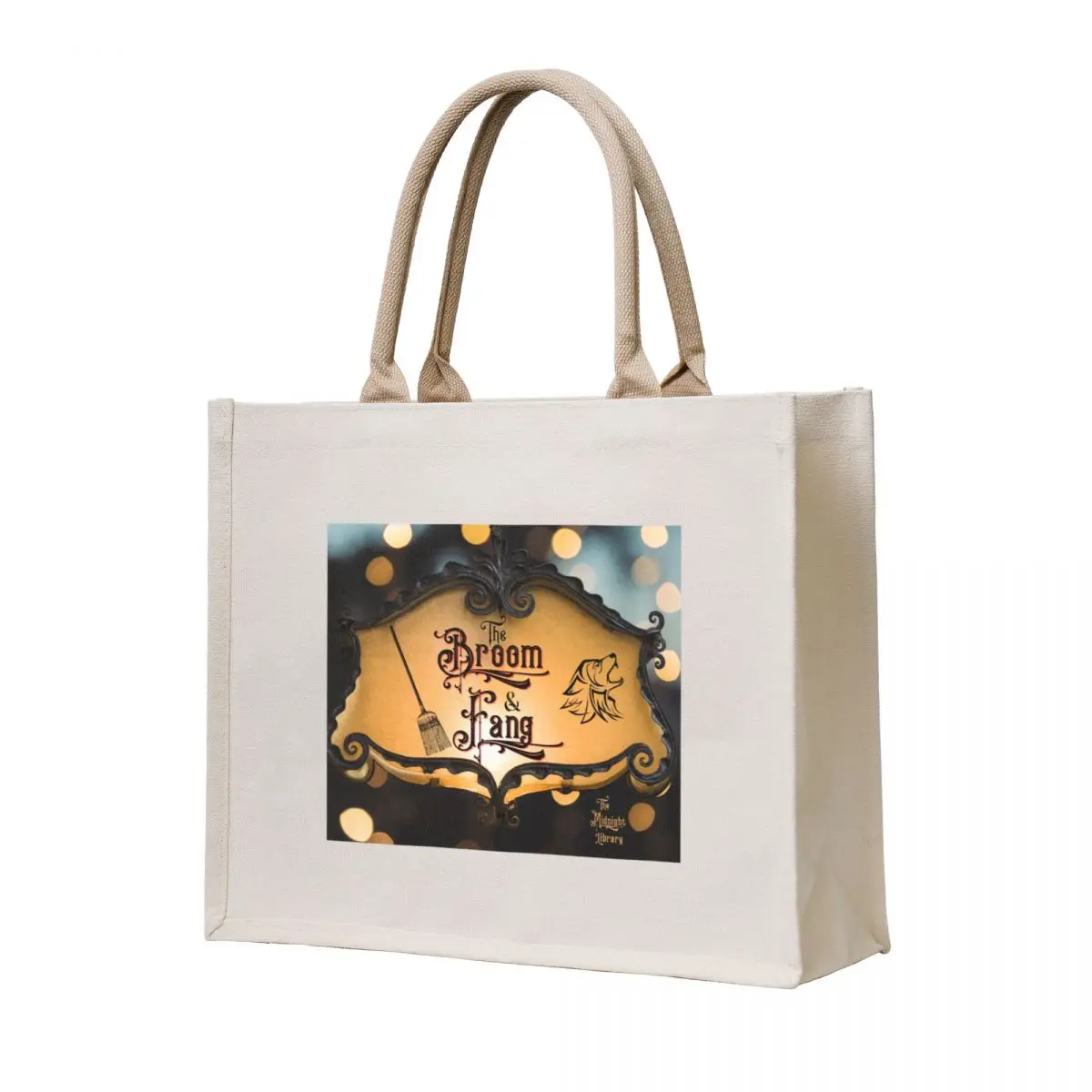 

The Broom & Fang Lighted Sign Pub Logo! Tote Bag tote personalized shopping logo large