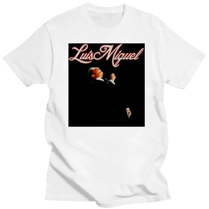 

Luis Miguel Cantando Con Microfono Футболка S M L Xl 2xl Новая официальная футболка высшего качества Футболки для мужчин с круглым вырезом