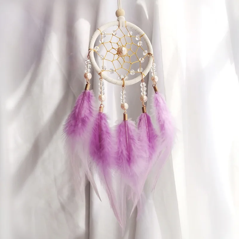 Art Dream Catcher Color No Falling Metal Hanging Accessories Bedroom Wall Car Decoration Featured Plants