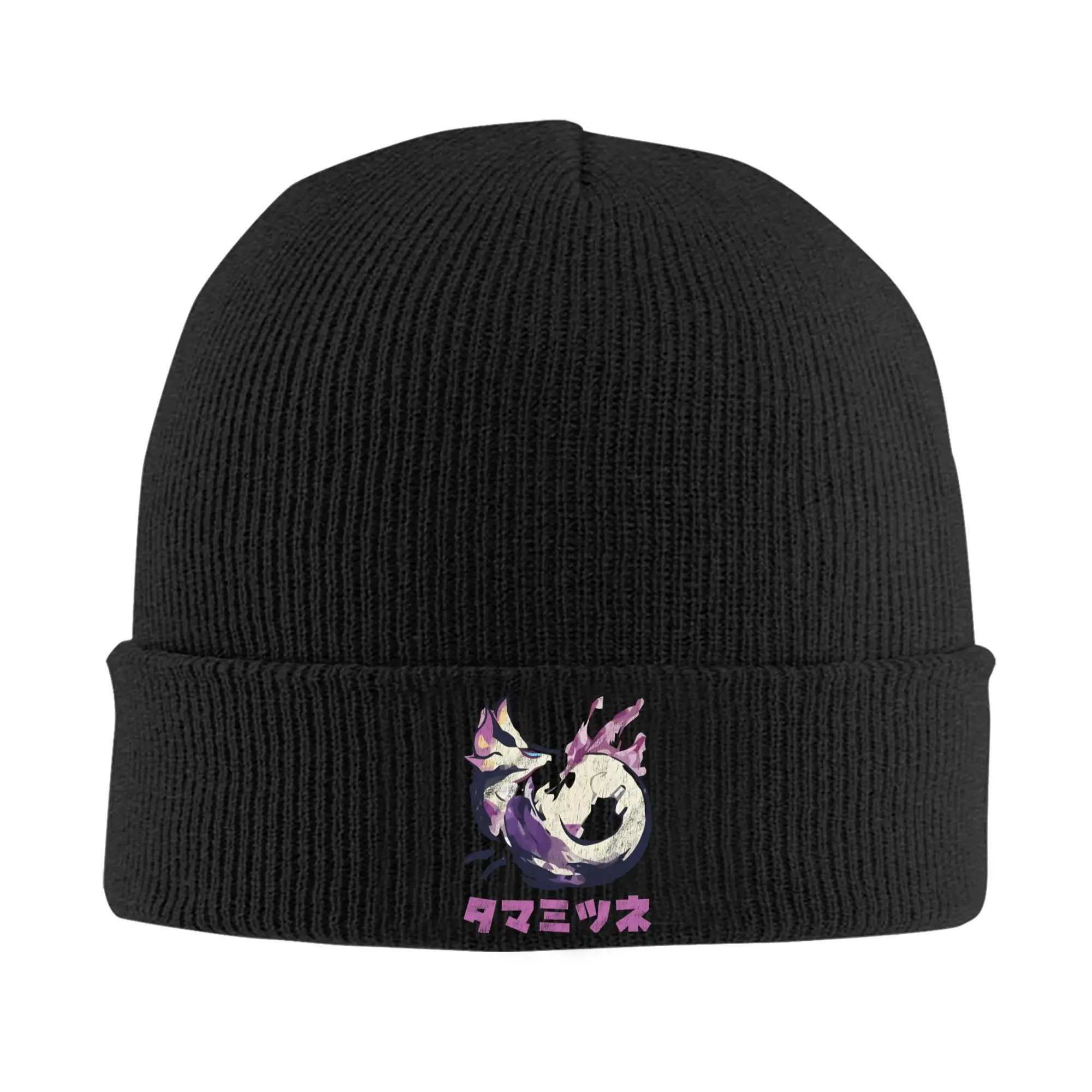 Monster Hunter Rise Mizutsune Kanji Icon  Beanie For Unisex  Warm Winter Skull Knitting Hat Cap