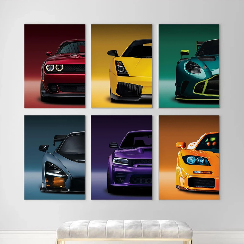 Fashion Supercar Cool Poster Enthusiasts Luxury Car Close-up Modern Prints Painting Canvas Wall Picture Home Living Room Decor