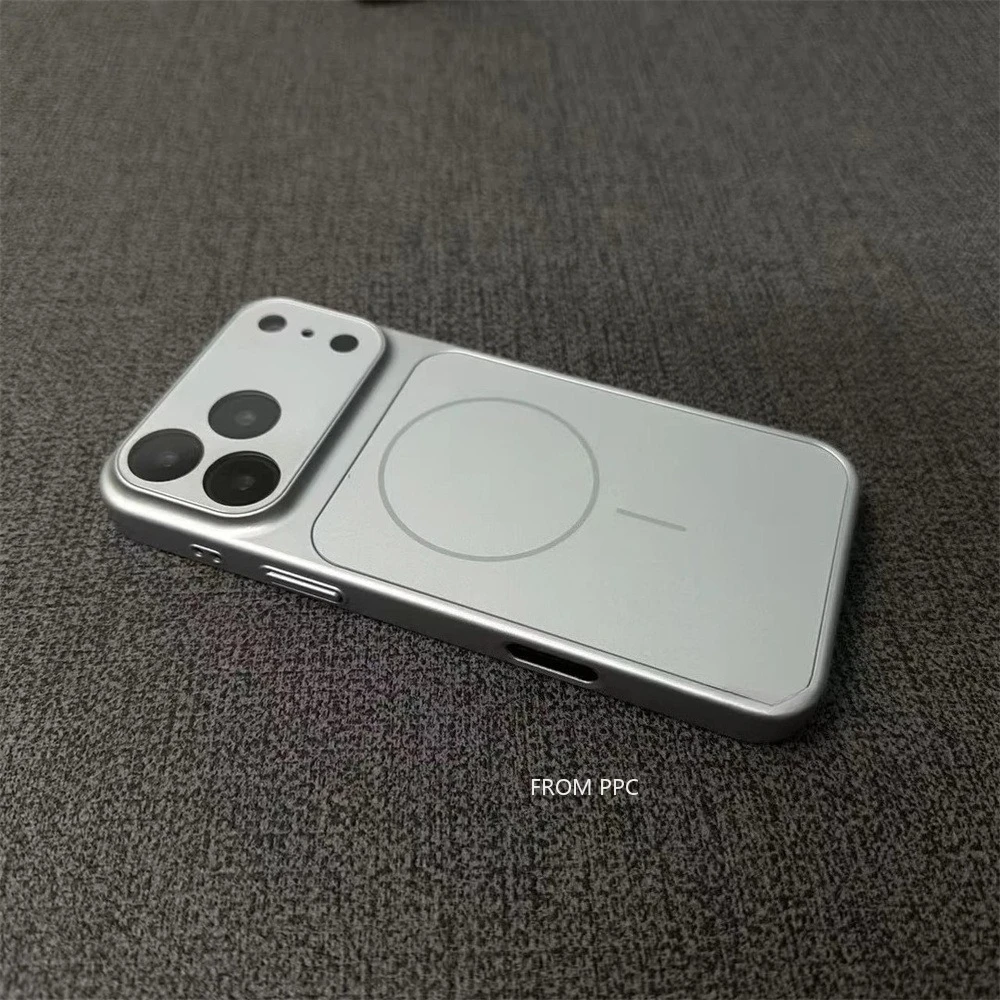 حافظة زجاجية أصلية غير لامعة لهاتف آيفون 17 16 15 برو ماكس 17 برو شل مغناطيسي Magsafe شحن لاسلكي درع غطاء هاتف كابا #4