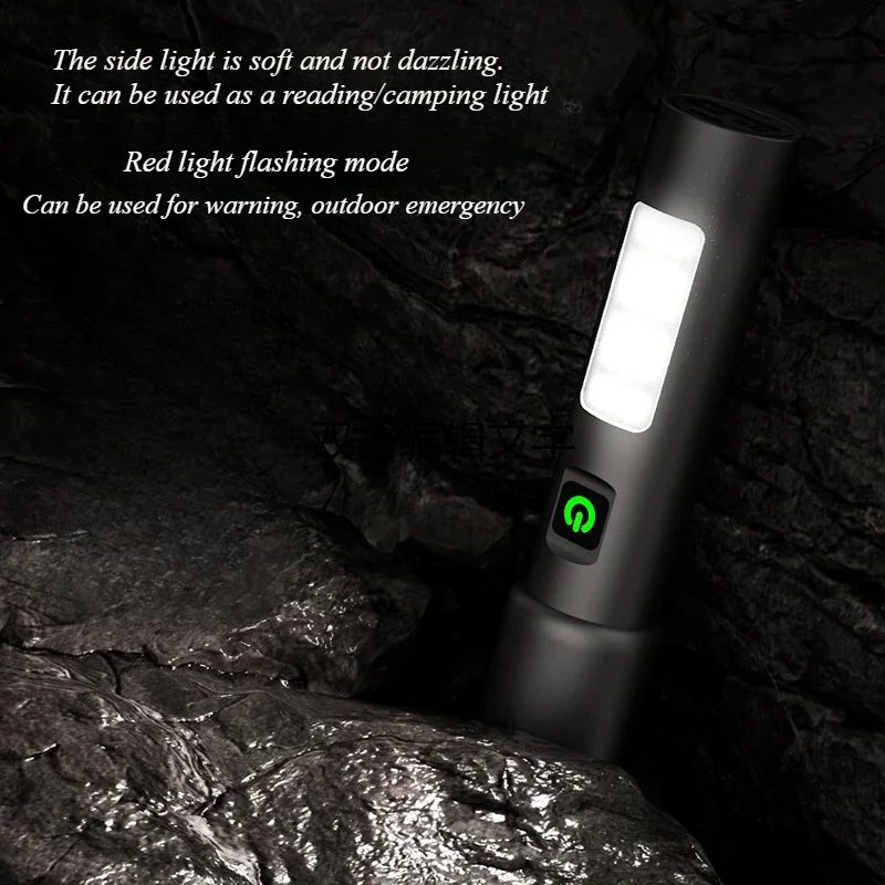 Super Powerful Mini Flashlight Retractable Zoom Tactical Torch Portable USB Rechargeable LED Flashlight