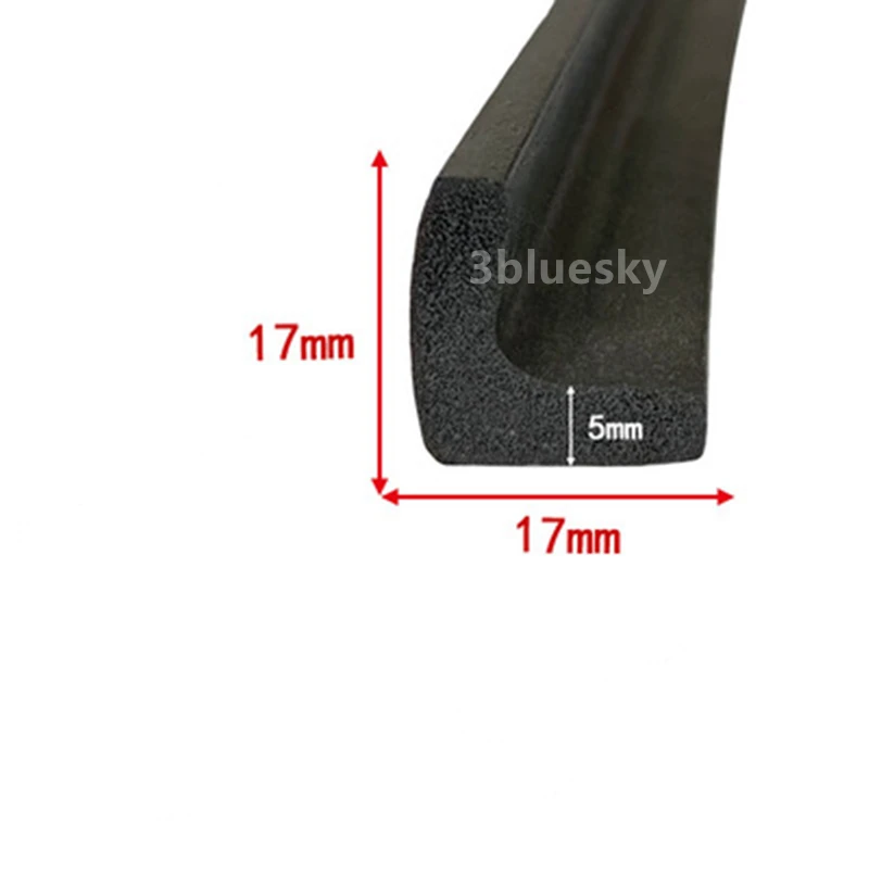 Custom EPDM Foam Rubber Angle Corner Protecor Edge Encloser Shield Collision Avoidance Gasket L Strip 17x17mm Black