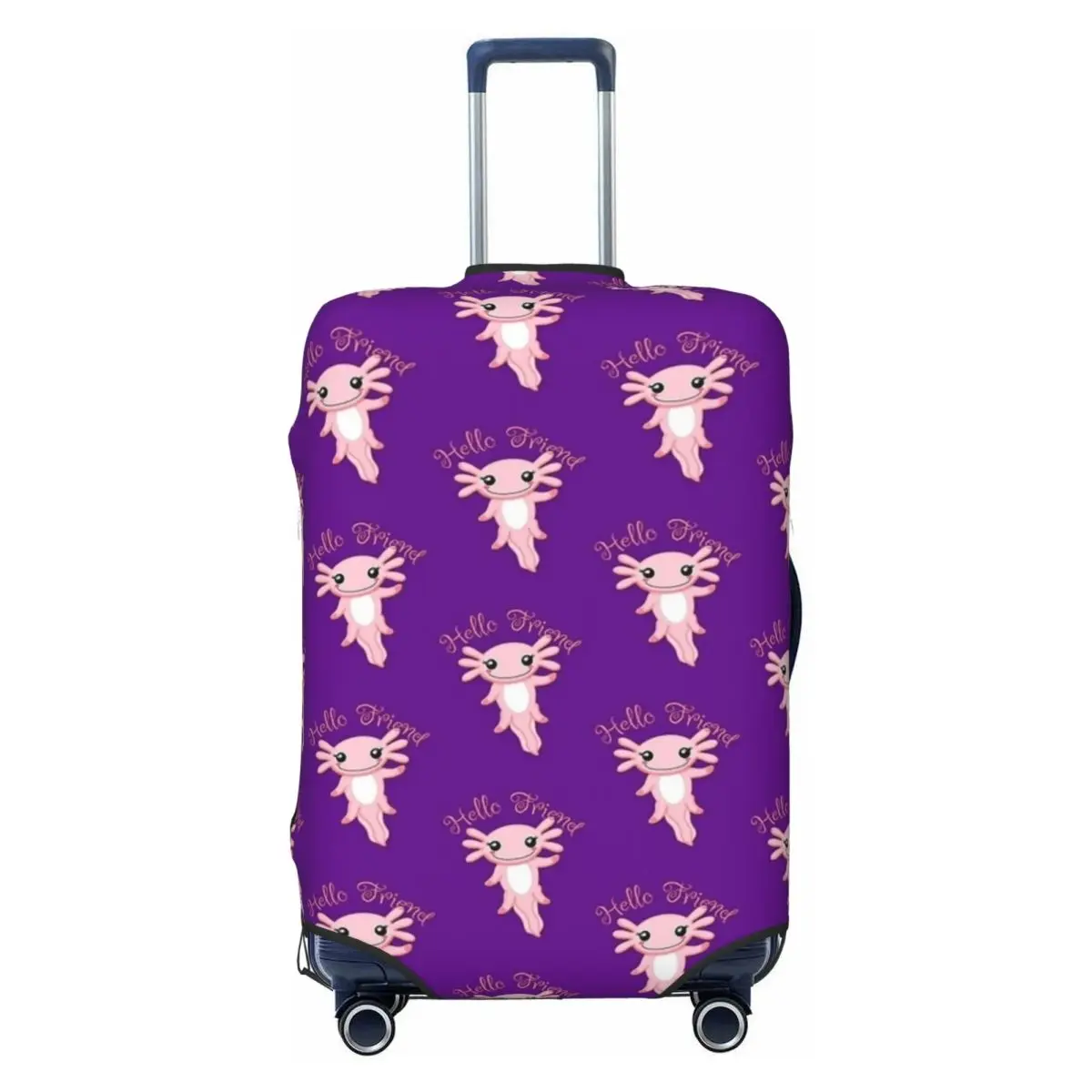 

Hello Friend Kawaii Axolotl Suitcase Cover Travel Protector Flight Practical Luggage Supplies