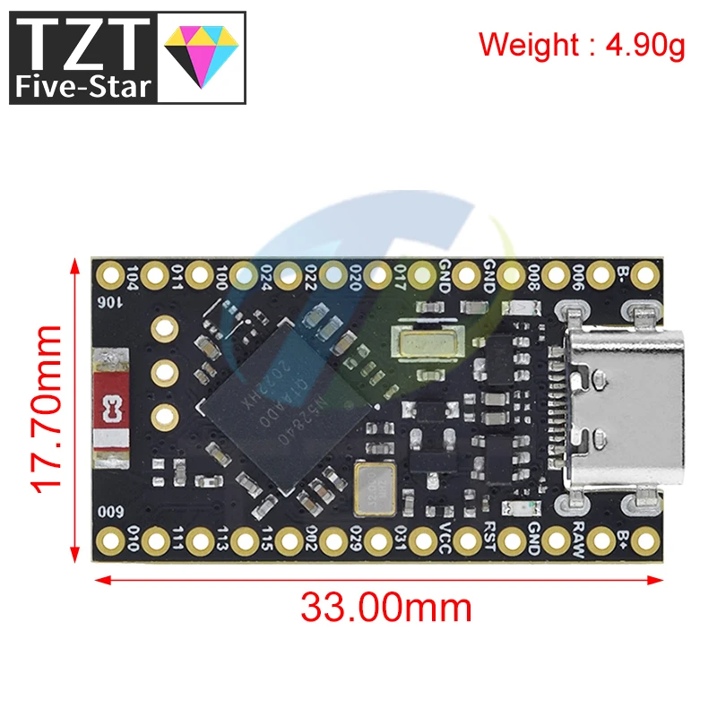 NRF52840 Development Board Compatible With Nice!Nano V2.0 Bluetooth Charging Management Pro Micro NRF52840