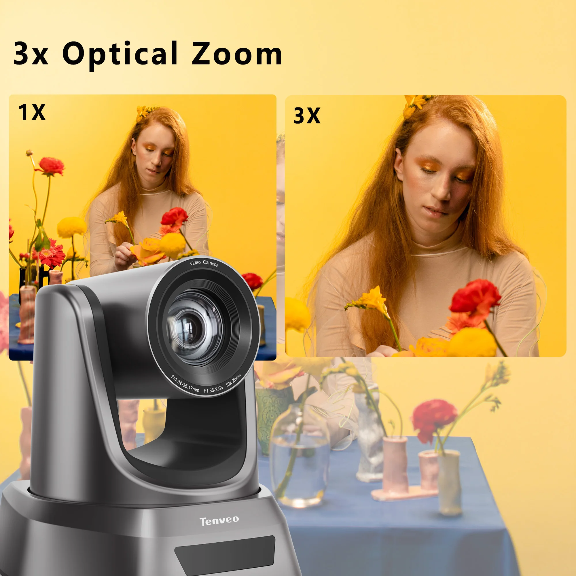 PTZ Optocal 3X Broadcast Camera USB HD-MI 1080p 60fps Small Conference Camera System Online Education Streaming Plug And Play