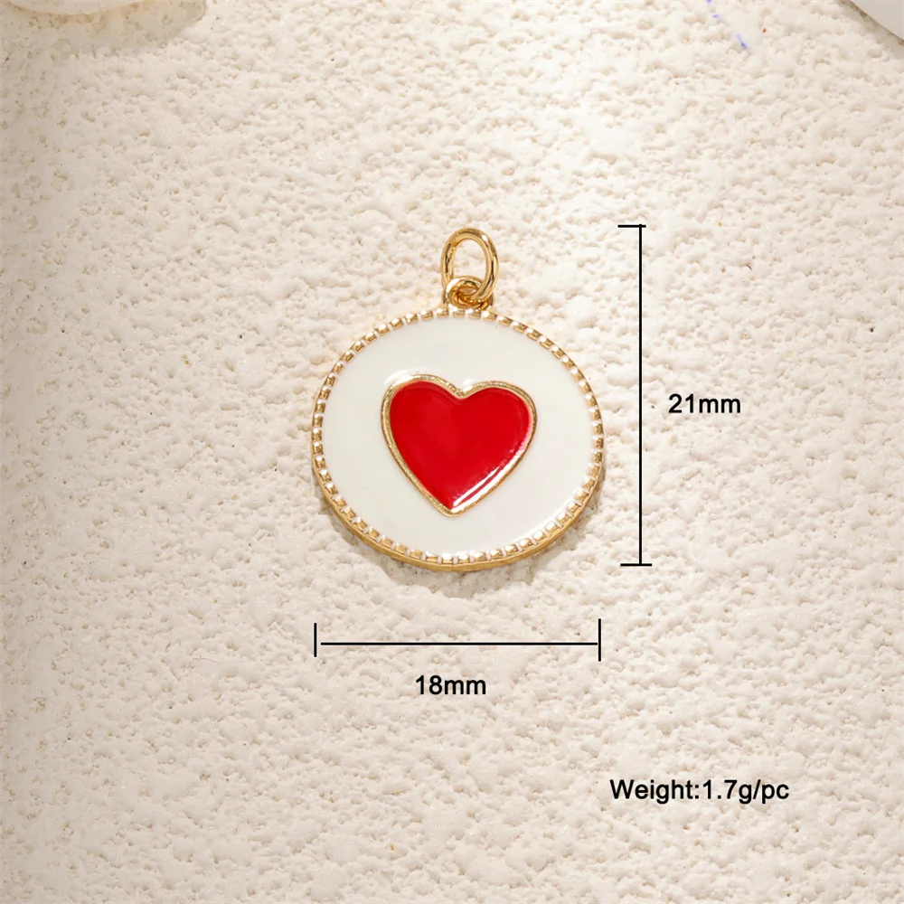 Red Love Necklace Bracelet Pendant Couple Accessories Handmade Diy 3d Heart Charms For Jewelry Making Good Luck Charm Wholesale