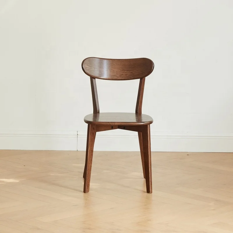 

#Modern Minimalist Solid Wood Dining Chairs for Home & Hotel Use Oak Finish Color Options Available