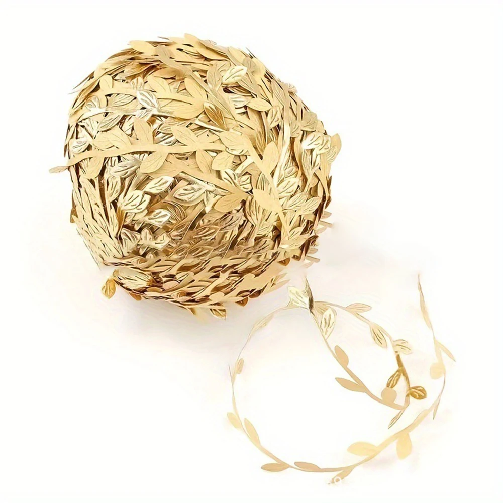 20m PVC Simulation Rattan Vine With Realistic Leaves Ribbon For Wedding Centerpiece Table Drape Floral Arrangement Holiday Decor