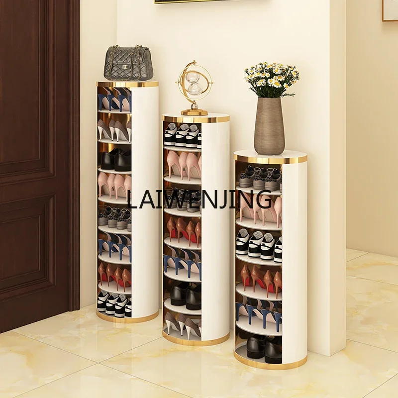 HLZ rotating shoe cabinet space-saving shoe rack cylindrical vertical small-entry storage cabinet intelligent