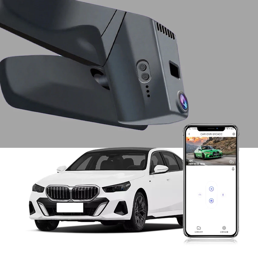 

4K Dash Cam for BMW 5/6/7 Series G30/G32/G11 2018-2023, Plug&Play, 2160P Night Vision WiFi DVR