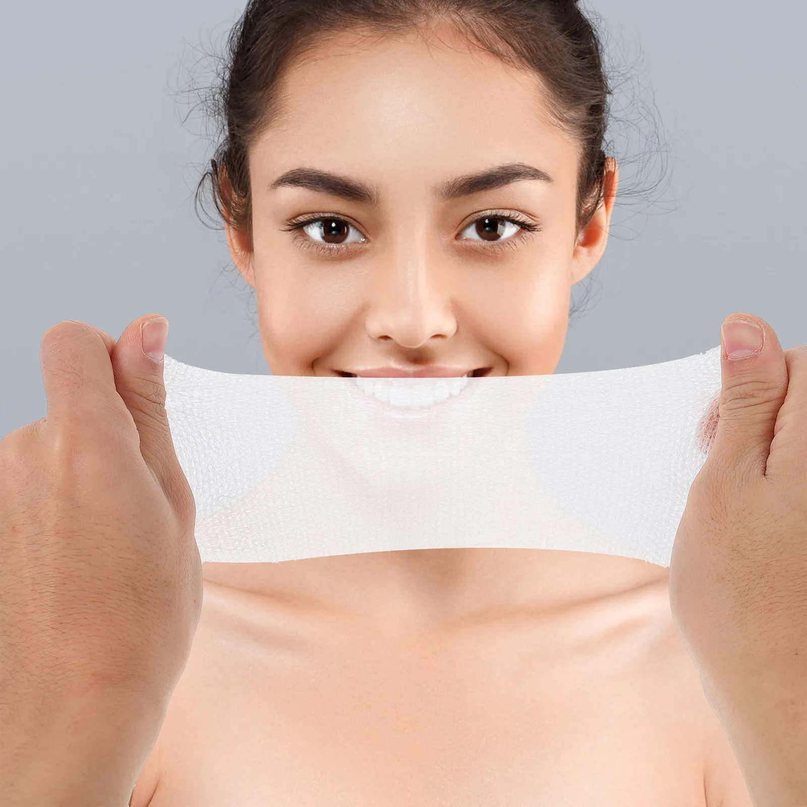 200Pcs Disposable Facial Mask Paper Ultra Lightweight Breathable Non-Woven for Travel Daily Skin Care Supple Face Mask Paper