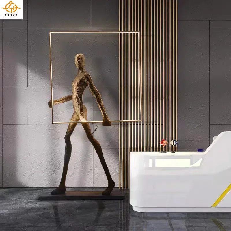 

Humanoid Art Sculpture Floor Lamp Modern Creative Floor Lamp LED Decor Hotel Lobby Sales Office Led Light Stand