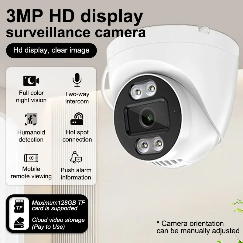 New 4K 8MP IP Camera Audio Outdoor  Wide Angle 2.8mm AI Color Night Vision Home CCTV Video Surveillance Security
