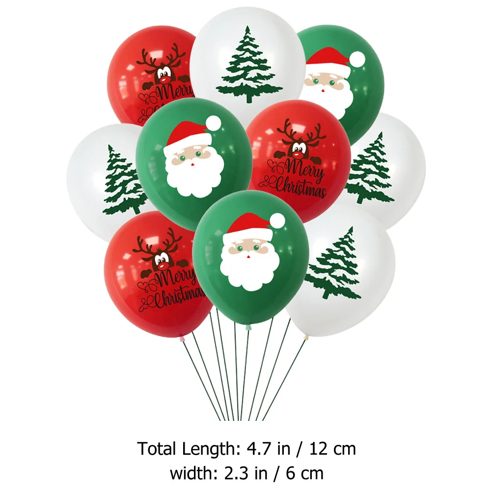 

10Pcs Xmas Balloons Set High Quality Latex Balloons Party Decor Christmas Birthday Wedding Supplies Christmas Balloon