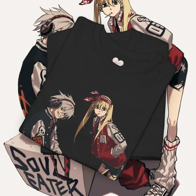 Soul Eater Shirt Vintage Anime T-Shirt Retro Manga Merch Unisex Shirts