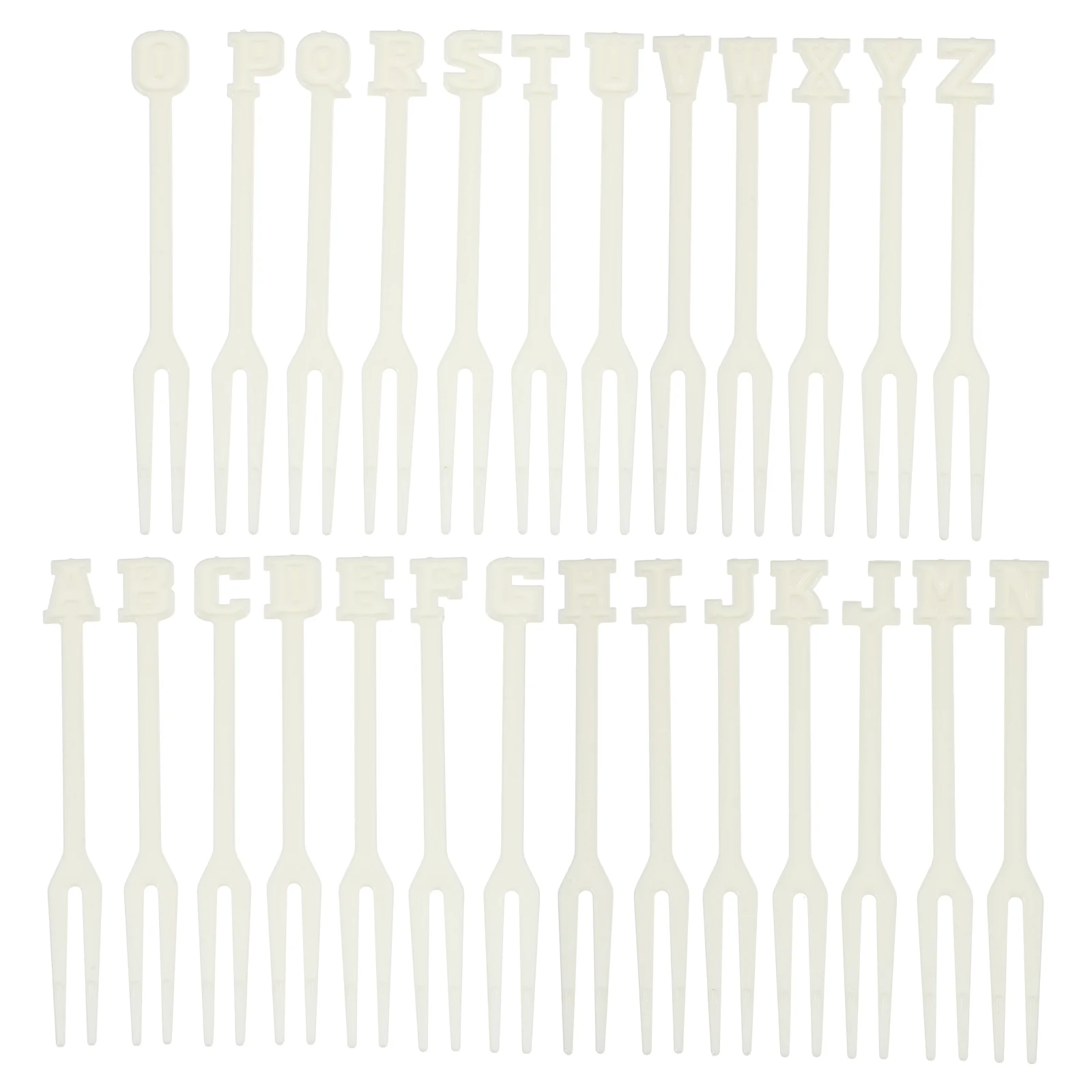 

104 Pcs Fruit Plastic Fork Appetizer Spoons Standard Ivory Clear Forks