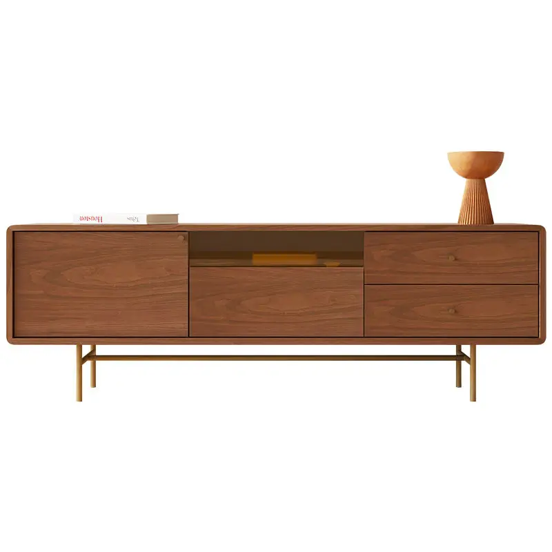 

Luxury Modern Minimalist 2025 TV Cabinet Lighting Contemporary TV Shelf for Living Wooden Tv Cabinet