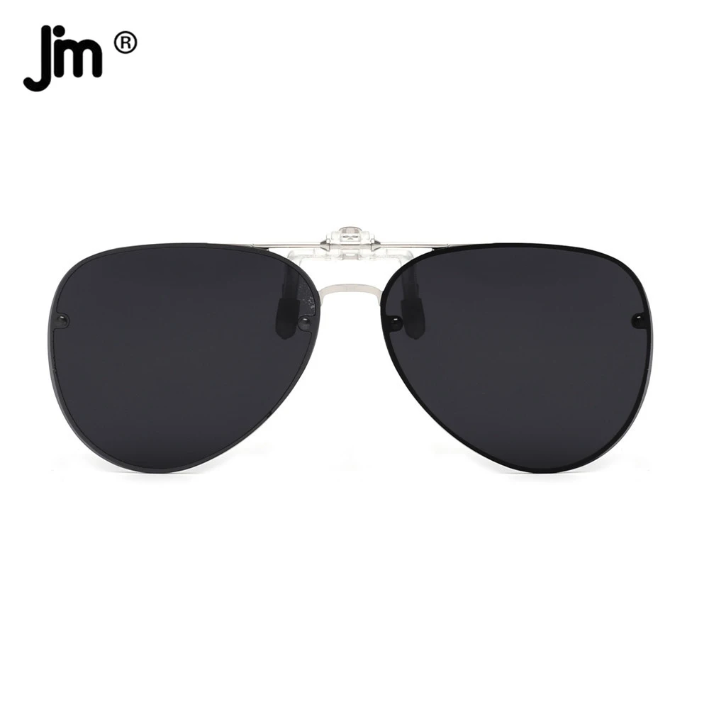 JM Polarized Clip On Sunglasses Pilot Filp Up Women Men Sun Glasses for Prescription Glasses