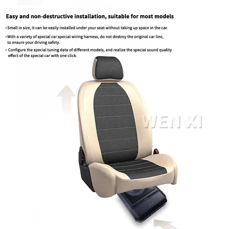 

650w Peak Power 8 Inch Car Seat Under Less Than 8cm Thick Subwoofer Horn Car Audio Woofer 220V Car Subwoofer Body