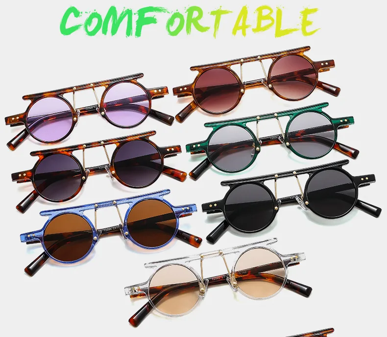 Kacamata Hitam Pria Kacamata Hitam untuk Wanita Kacamata Hitam Gaya Punk Hip-Hop Antik, Cocok untuk Mendaki Gunung, Pariwisata, dan Penggunaan Pantai