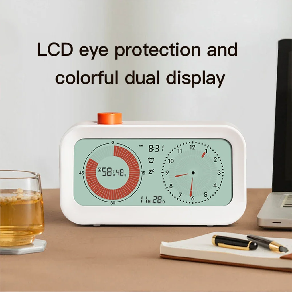 Electronic Digital Visual Timer Kitchen Count Up/Down Function Alarm Calendar Display Clock Snooze Setting Time Management Tool