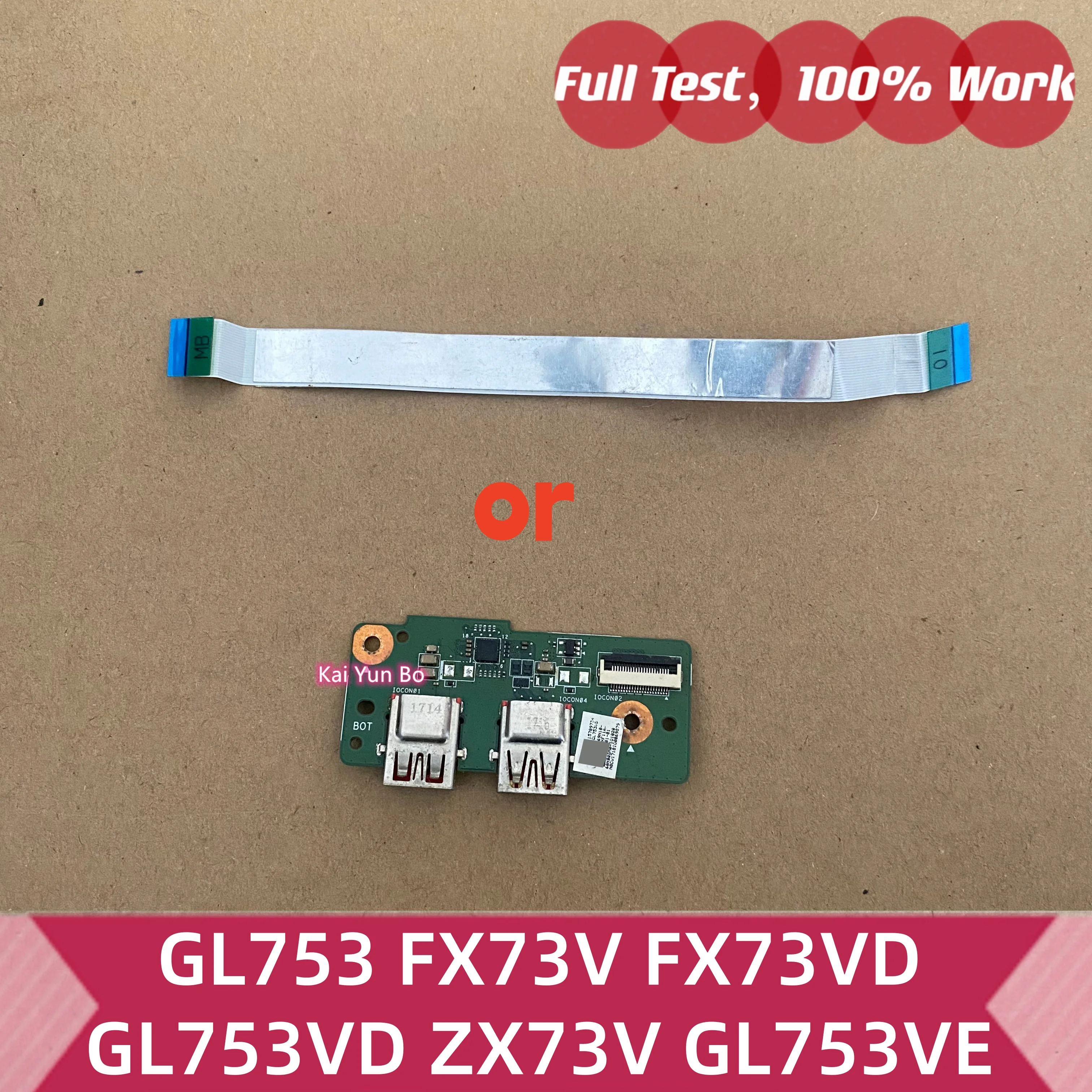 Para Asus Rog GL753 FX73V FX73VD GL753VD ZX73V GL753VE, Placa o Cable de Puerto USB IO para Laptop 69N10-XF11A-01 60NB0DM0-IO1020