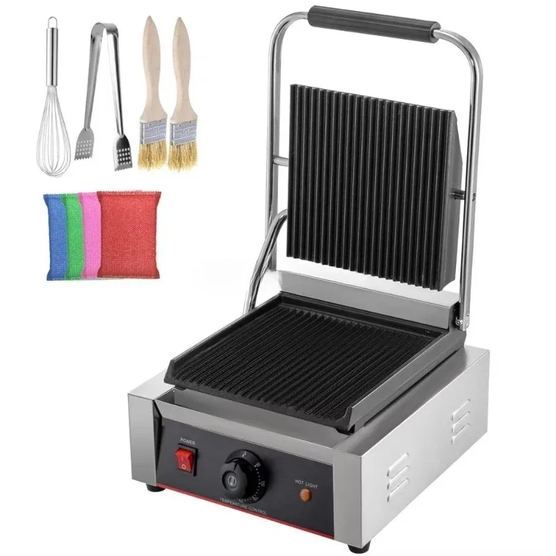 1800 Watt Single Slot Plate Commercial Sandwich Panini Press Grill Household Toaster Electric Grill