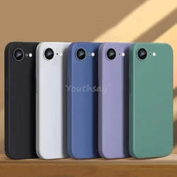 For iPhone 16e Case Liquid Silicone Plain Case For iPhone 16e Cover TPU Anti-drop Phone Protector Cover For iPhone 16 E Case