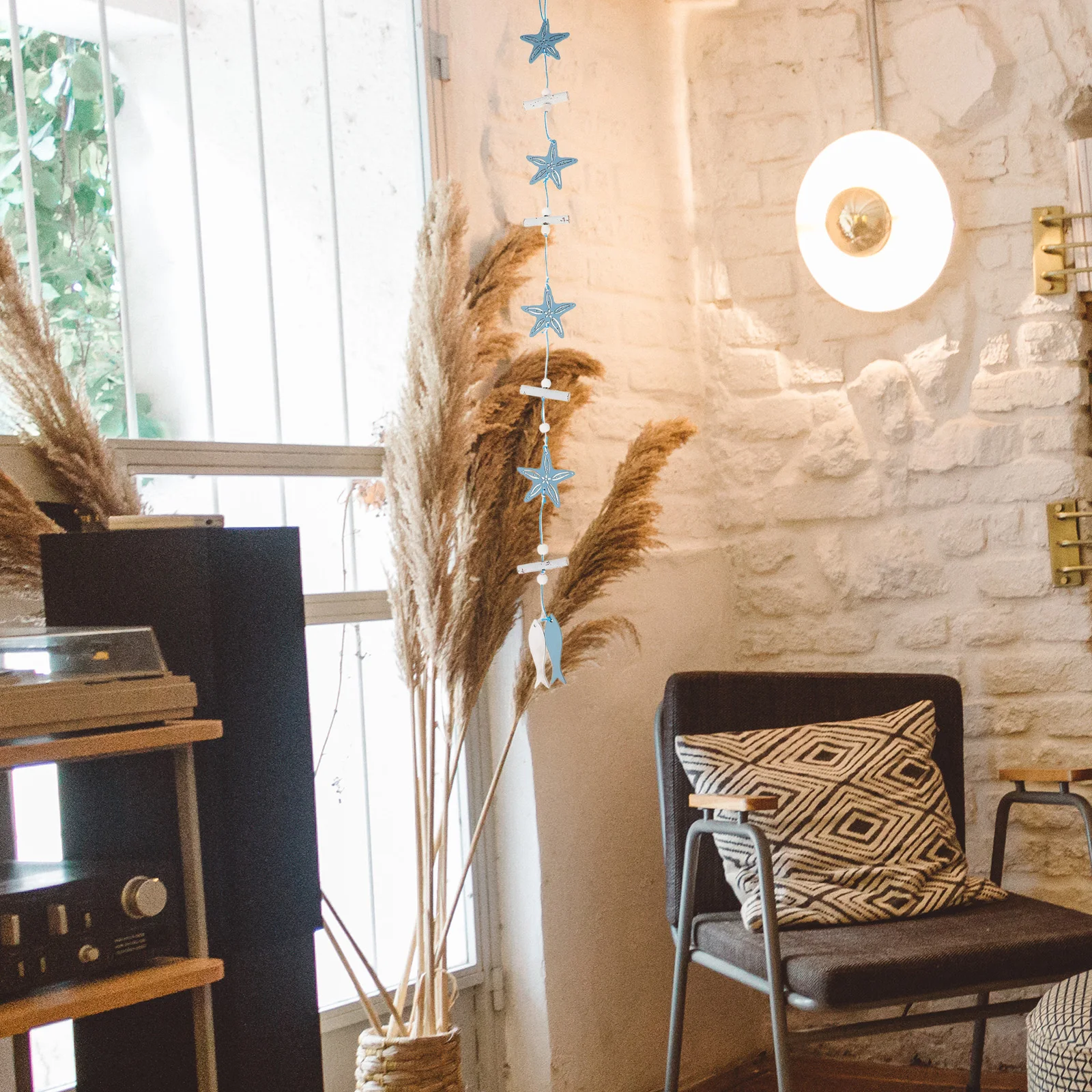 

Nautical Wooden Hanging Decor Cute Mediterranean Style Indoor Outdoor Wall Ornament Beach Wall Art Pendant