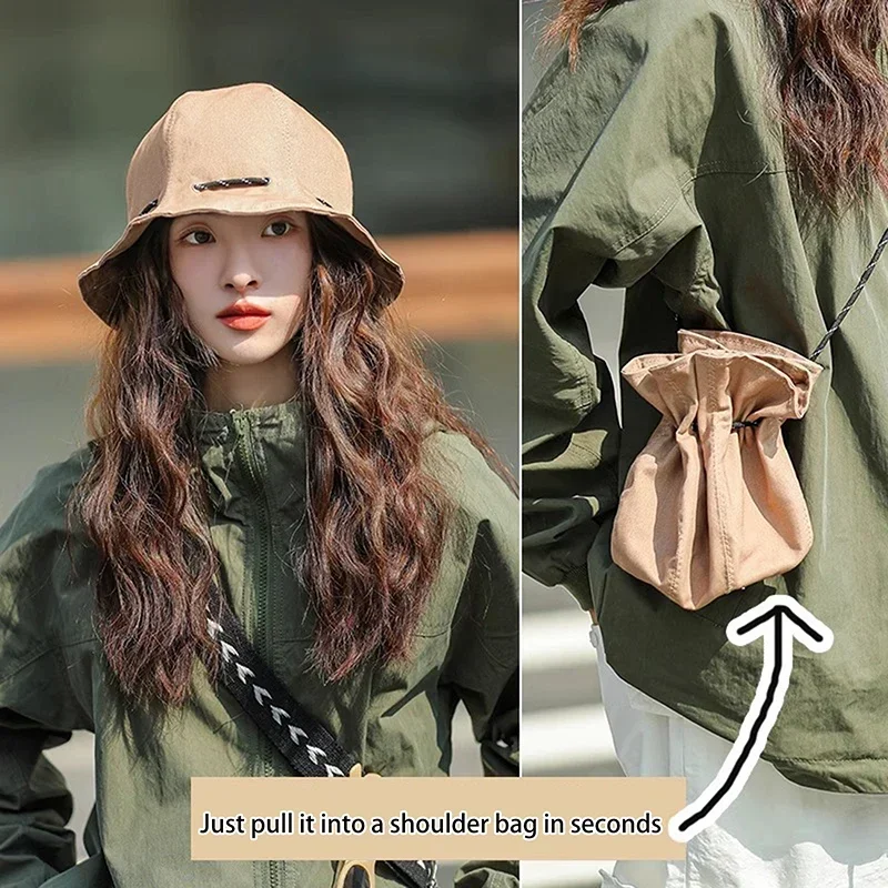 Foldable Panama Bucket Hat Outdoor Anti UV Sun Hats for Men Women Spring Summer Fast Dry Waterproof Visor Cap Fisherman