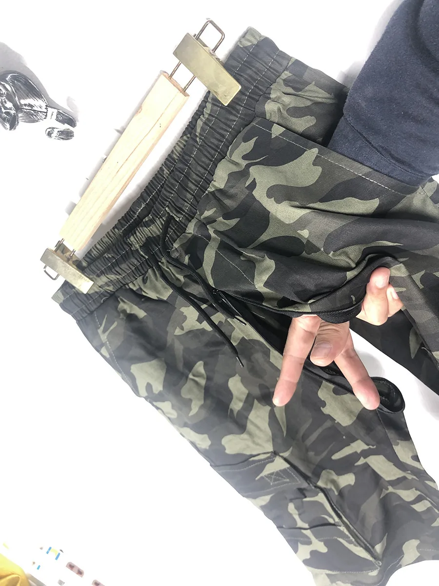 Men\'s Outdoor Sex Shorts Summer Camouflage Shorts Pants  Sexy Zippers Open Croch Male Trousers Clothes open leggings