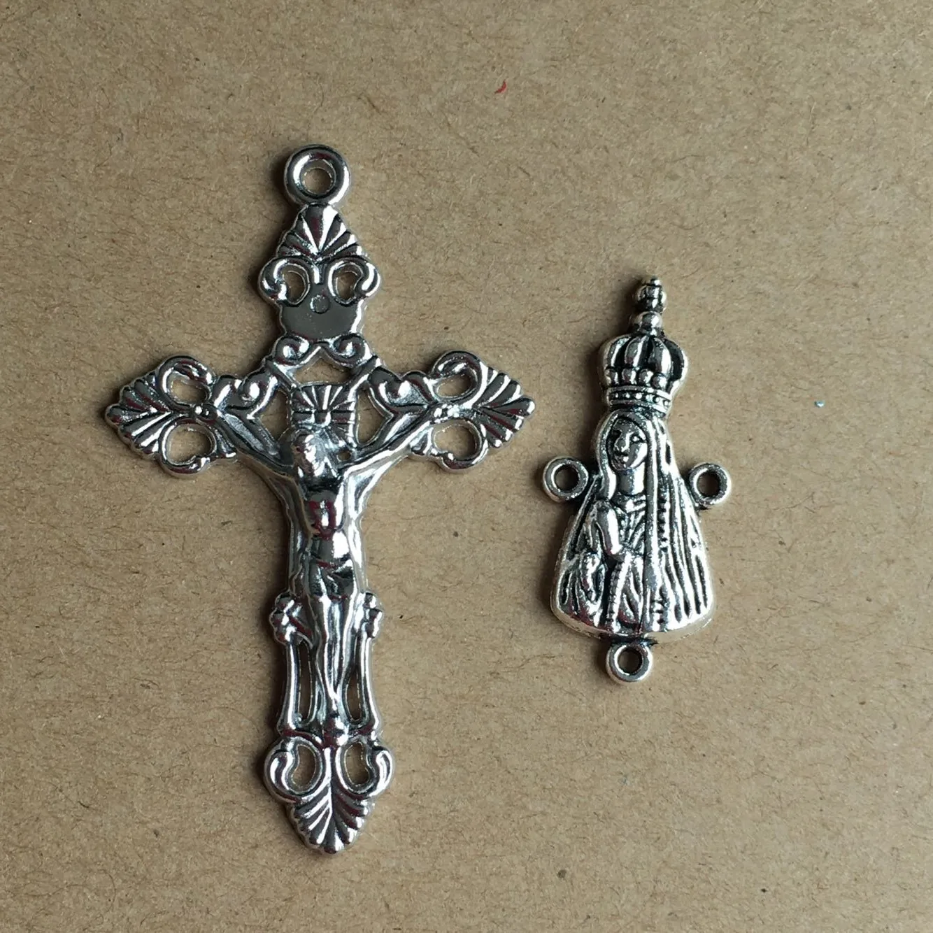 25pcs/lot rosary part, rosary accessory, rosary cross and Fatima rosary center