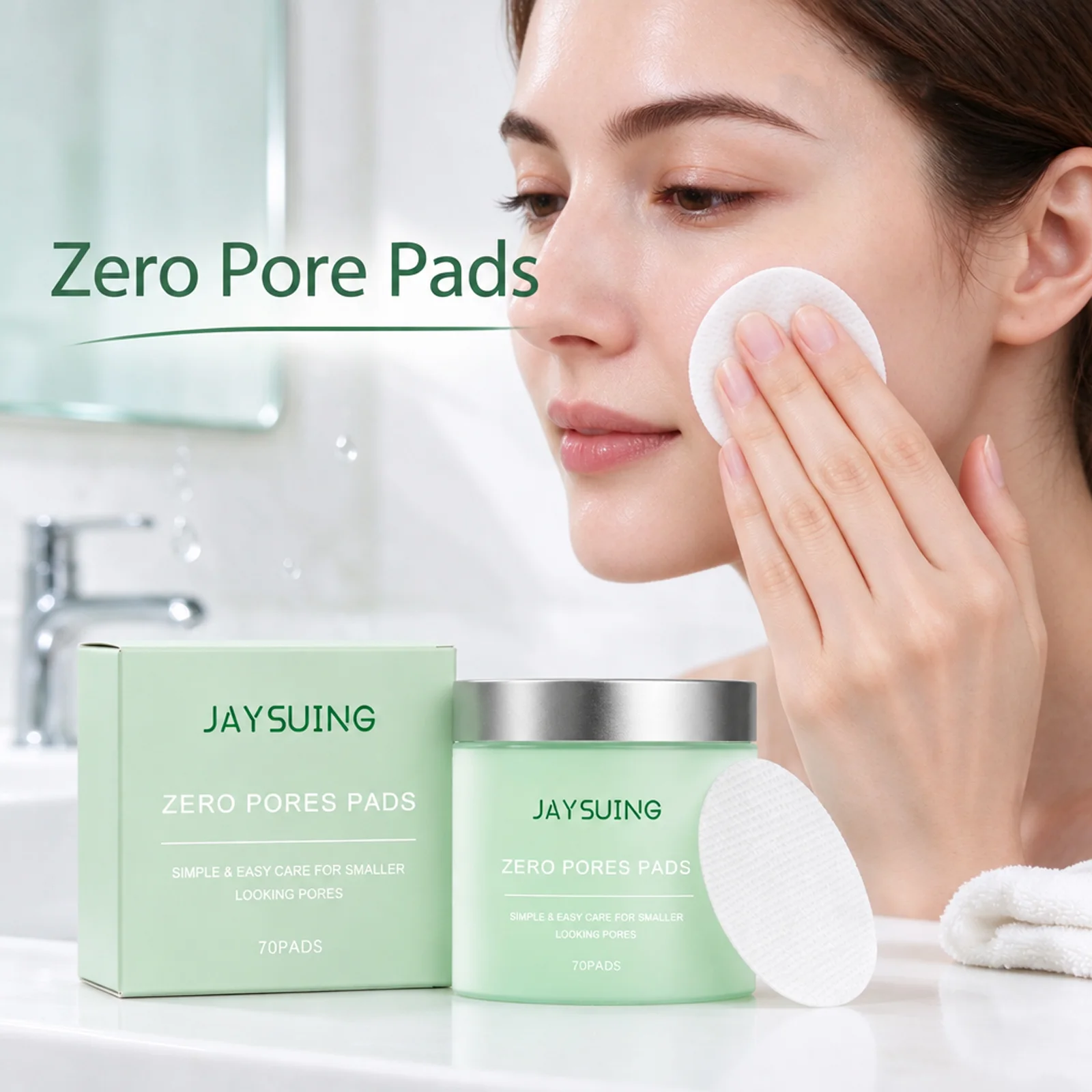 Zero Pore Pads Oil Control Pore Minimizing Reduce Blackheads Gentle Exfoliating Deep Cleansing Remove Dead Skin Toner Pads 70pcs