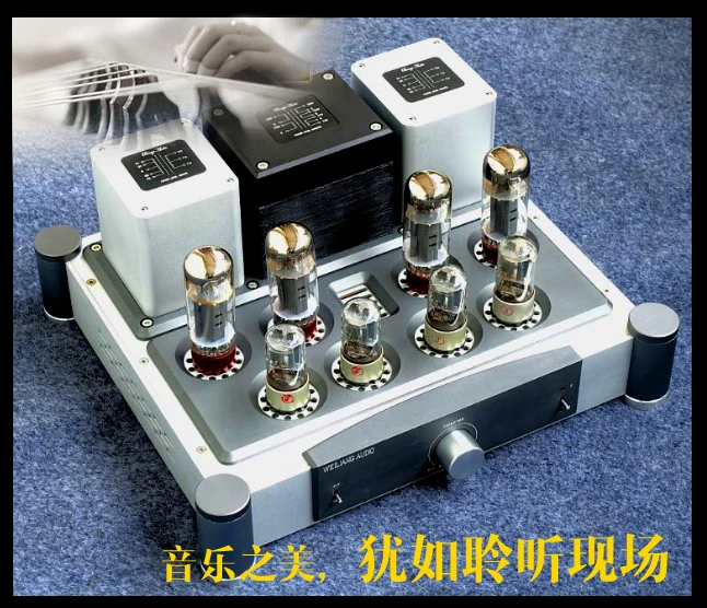 A40 40W*2 EL34 Aluminum Tube Amplifier Audio Power Amp Home Theater Stereo Amplificador For Audiophile