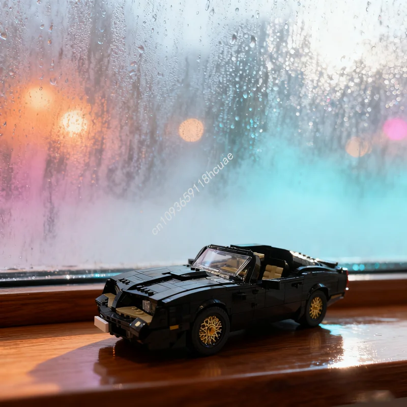 1394개 MOC 폰티악 트랜스암 파이어버드 크리에이터 모델 블록 조립 크리스마스 선물 아이디어 교육용 어린이 장난감 생일 선물