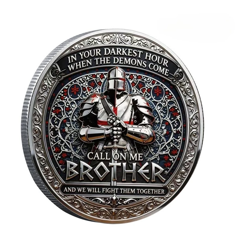 Knight Coin Commemorative Coin Souvenir Knight Brotherhood Challenge Coin Token Gift