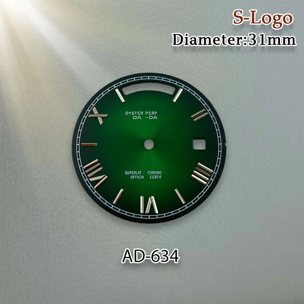 31mm s logotipo gradiente roma dial adequado para 8285 movimento sem luminoso de alta qualidade relógio modificação acessórios ferramentas reparo