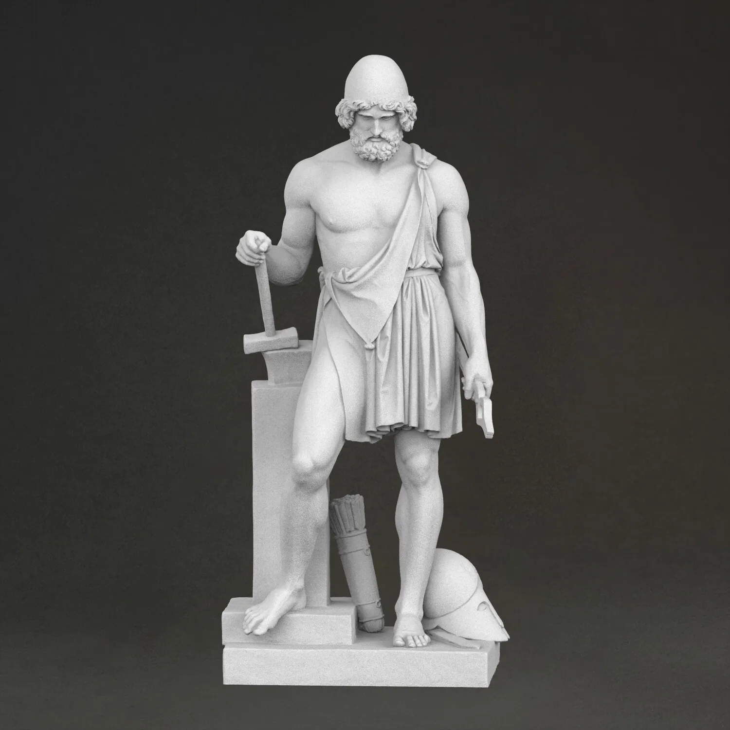 

"Vulcanus Vulcanus" sculpture, 3D printed resin, hand-painted, plaster-like statue ornament(work 10 days)