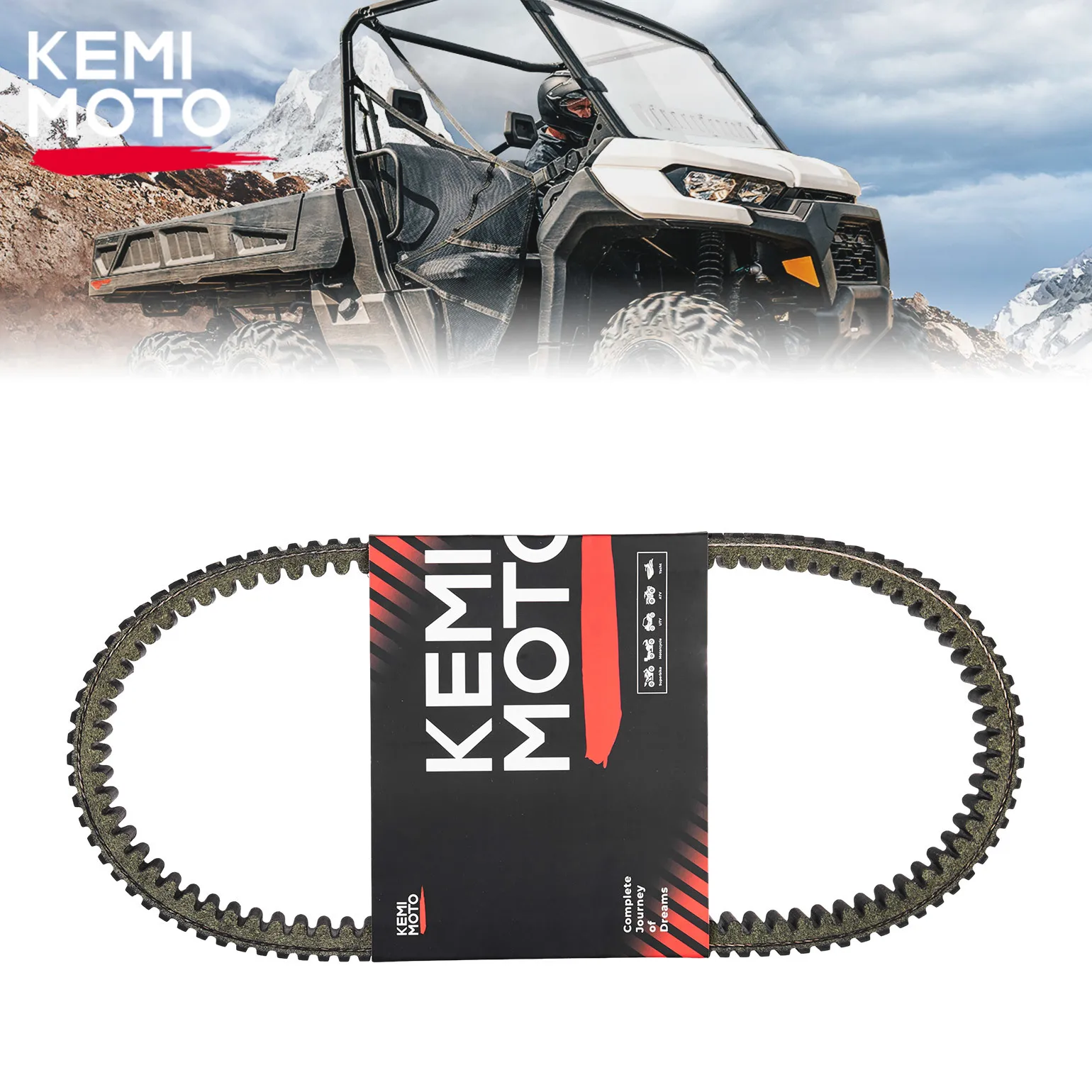 

KEMIMOTO for Can-Am Defender Max HD8 HD10 Sport Trail 800 1000 800R 1000R Maverick X3 900 HO SxS Drive Belt 422280656 422280654