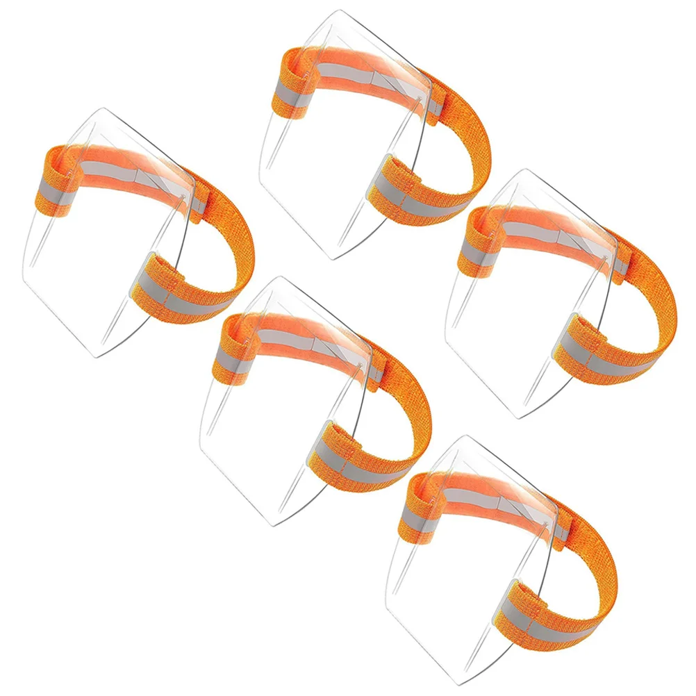 5 Pcs Clear Badge Holders Security Card Sleeves Arm Worker Proof Band