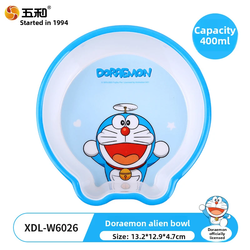 Doraemon Kids Tableware Set, 3-Piece Melamine Plates Bowls & Cup, BPA-Free, Unbreakable Feeding Set for Toddlers, Baby Gift