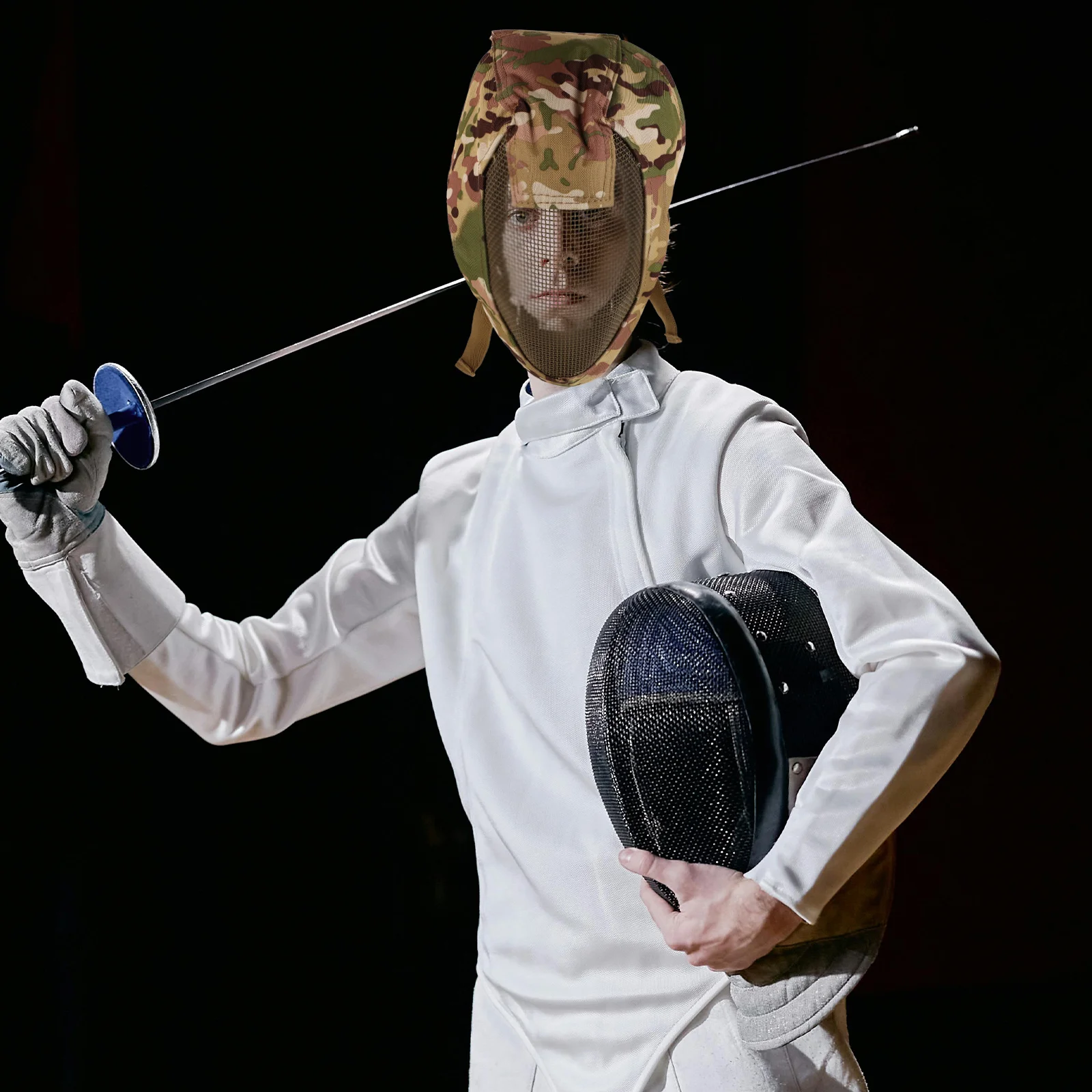 

Metal Mesh Full Face Mask For Fencing Training Impact Resistant Protective Gear Breathable Steel Grid Hood For